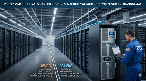 najnowsza sprawa firmy na temat North American Data Centers: Addressing Voltage Drop in Long-Distance Cabling via 380VDC Technology