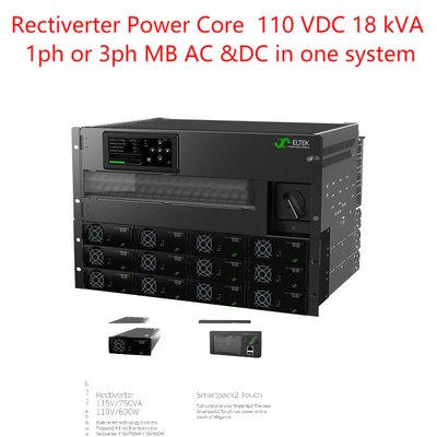 Rdzeń zasilający 110vdc Eltek Recverter 18 Kva 24kw 230v Płaski system zasilania