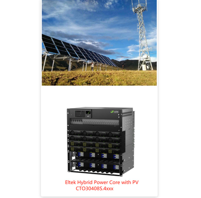 System hybrydowy telekomunikacyjny o mocy 16 kW z MPPT i modułem słonecznym marki Eltek 241119.650 241115.650