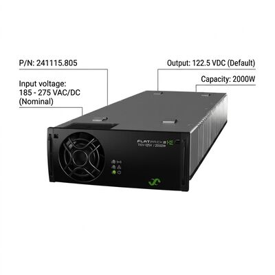Moduł prostownika Eltek Flatpack2 110V 2000 HE, numer części: 241115.805, wysokowydajne zasilanie DC dla sieci energetycznych i podstacji