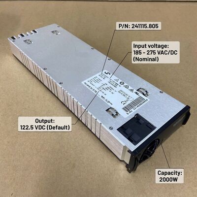 Moduł prostownika Eltek Flatpack2 110V 2000 HE, numer części: 241115.805, wysokowydajne zasilanie DC dla sieci energetycznych i podstacji