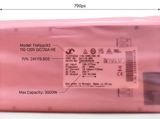 Eltek Flatpack2 110Vdc 125Vdc 3000W Moduł prostowniczy o wysokiej wydajności, wysokość 1U P/N: 241119.805