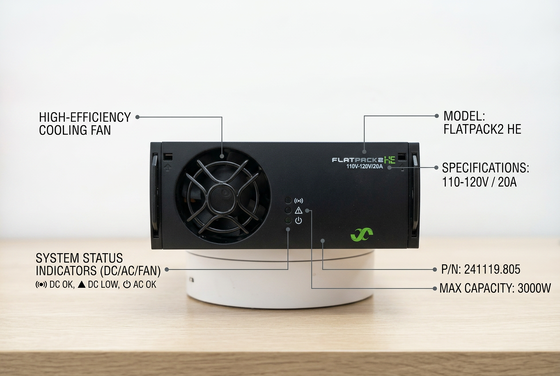 Moduł prostownika Eltek Flatpack2 3000W o wysokiej wydajności z rozwiązaniem zasilania w formacie 1U