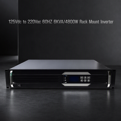 19" 2U Rack Mount 6KVA Pure Sine Wave Inverter with 125VDC Input and 220VAC Output Server UPS