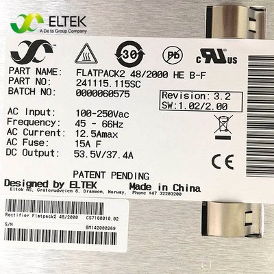 Eltek 241115.105 FP2 48/2000HE 48Vdc 2000W AC DC Moduł Wysoka wydajność