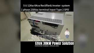System prostownika Eltek AC&DC Wysokość 5U Maksymalna moc 12KW DC Moc 6KVA AC